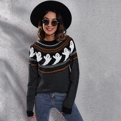 Wicked AF S / Black Halloween Knitted Sweater