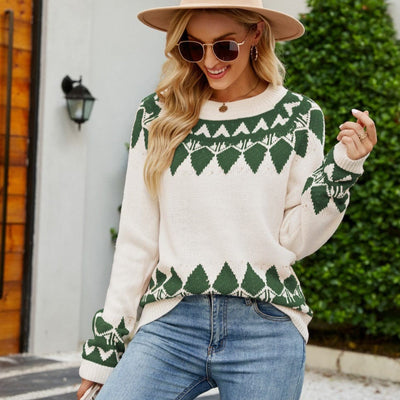 Wicked AF S / Green Alouette Knitted Sweater