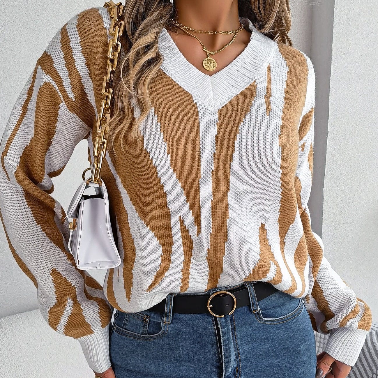 Wicked AF S / Khaki Astridh Knitted Sweater