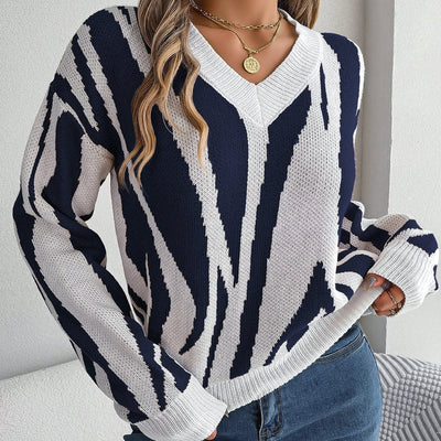 Wicked AF S / Navy Blue Astridh Knitted Sweater