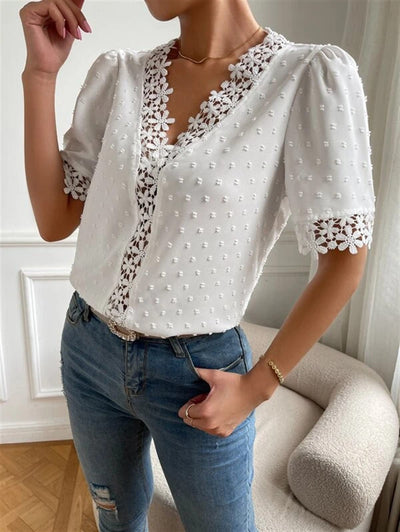 Wicked AF S / White Bluebell Boho Blouse