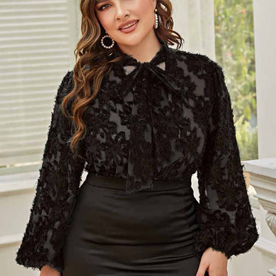 Wicked AF XL / Black Plus Size Calypso Blouse