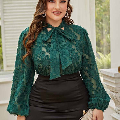 Wicked AF XL / Green Plus Size Calypso Blouse