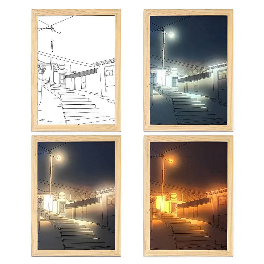 wickedafstore 0 I Streetlight / 23x17cm Luminous Landscapes Light Art Decor