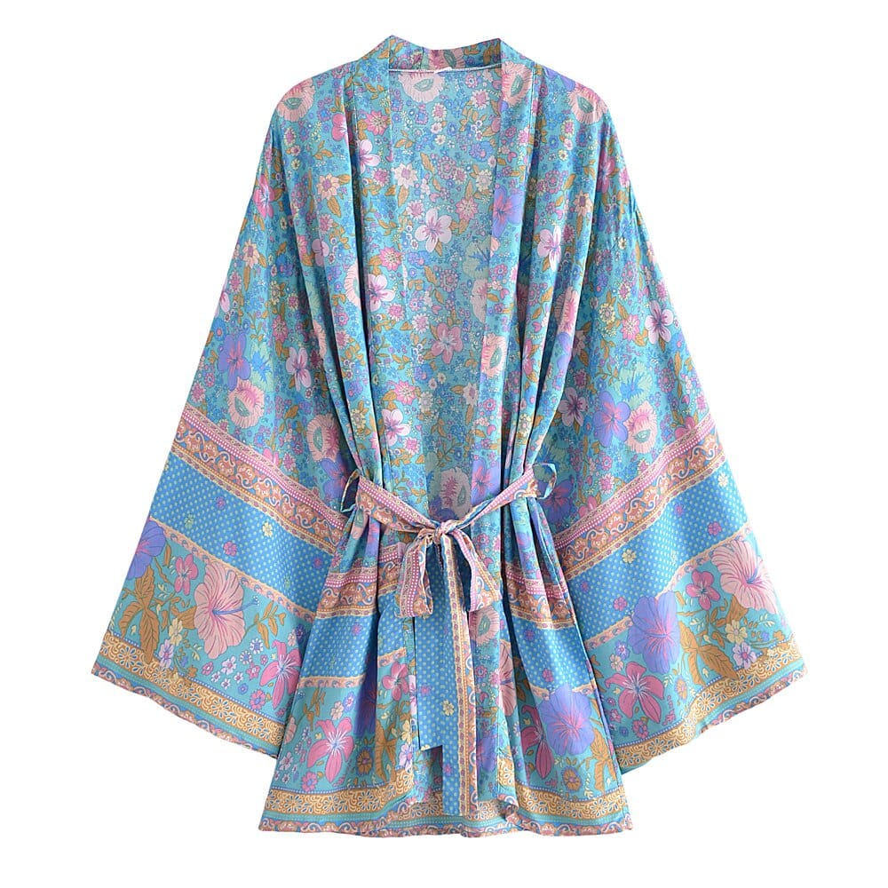 wickedafstore 0 Light Blue / S Sienna Boho Kimono