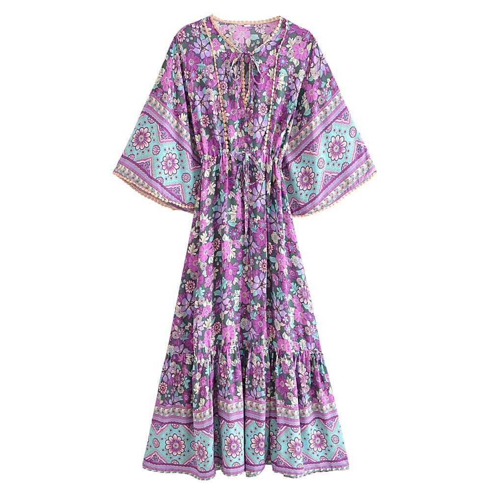 wickedafstore 0 Purple / S Cleopatra Maxi Dress
