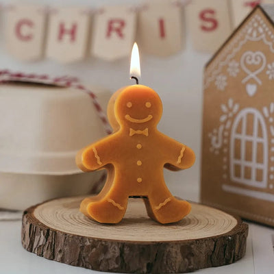 wickedafstore 1PC Gingerbread Man Christmas Scented Candle