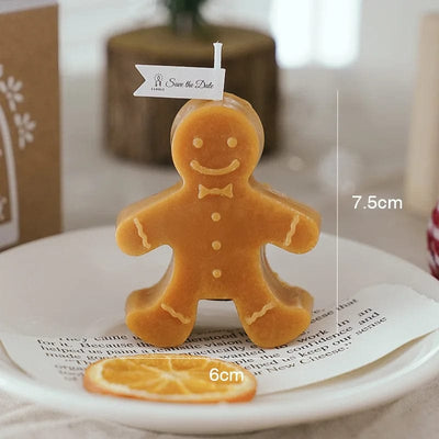 wickedafstore 1PC Gingerbread Man Christmas Scented Candle