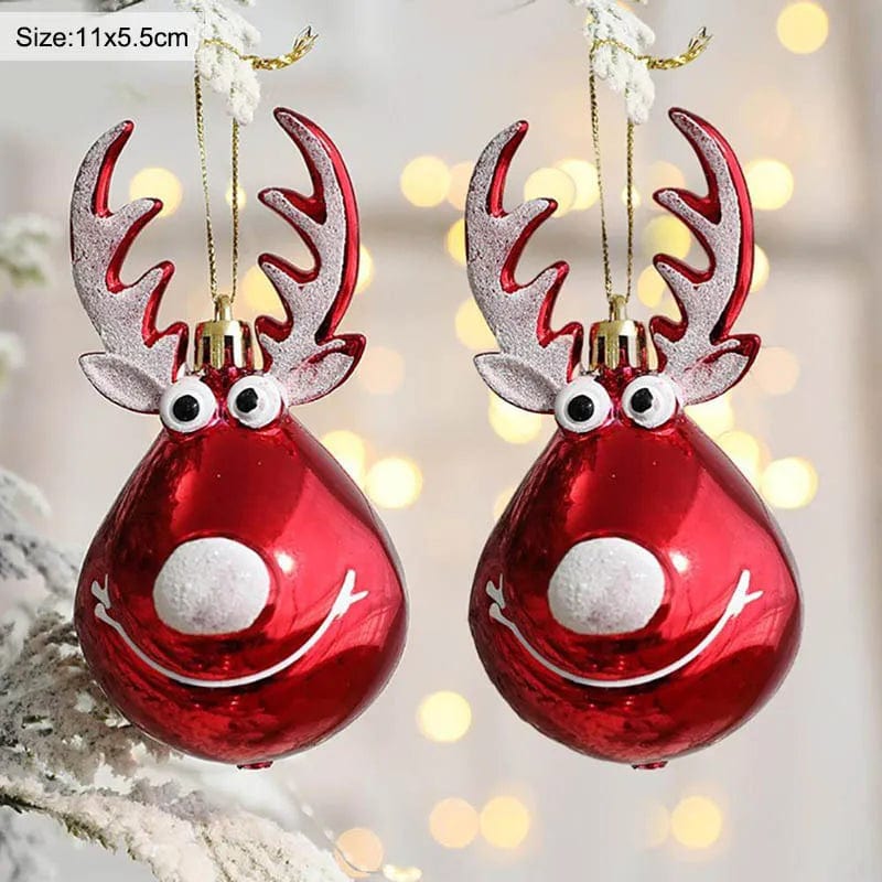 wickedafstore 2Pcs B Elk Christmas Decorations