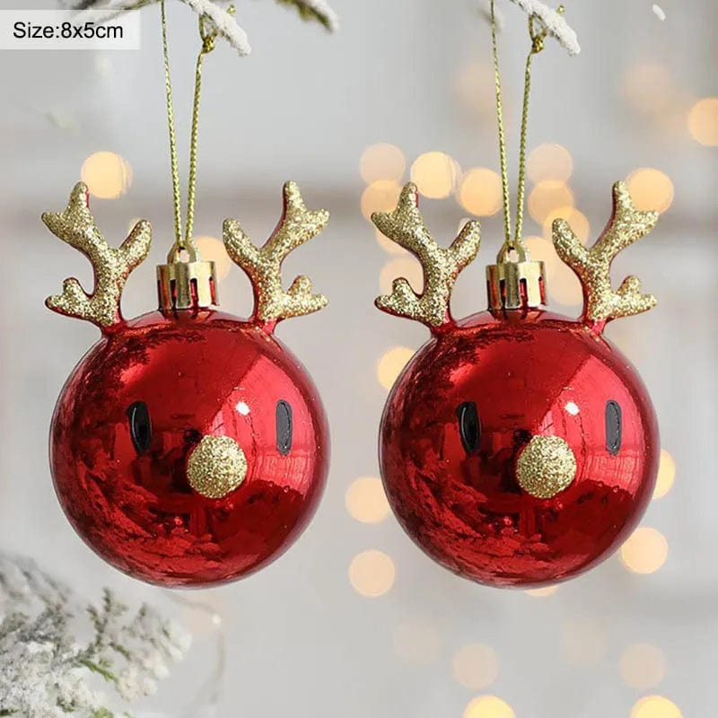 wickedafstore 2Pcs C Elk Christmas Decorations