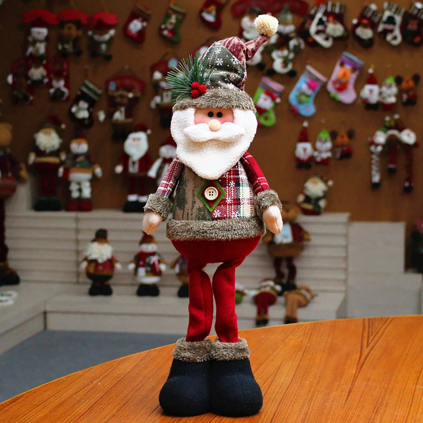 wickedafstore A Santa, Snowman, and Reindeer Figurines