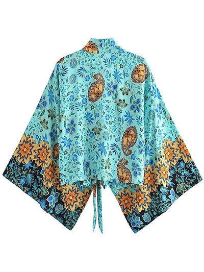 wickedafstore Athena Boho Cropped Kimono