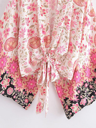 wickedafstore Athena Boho Cropped Kimono
