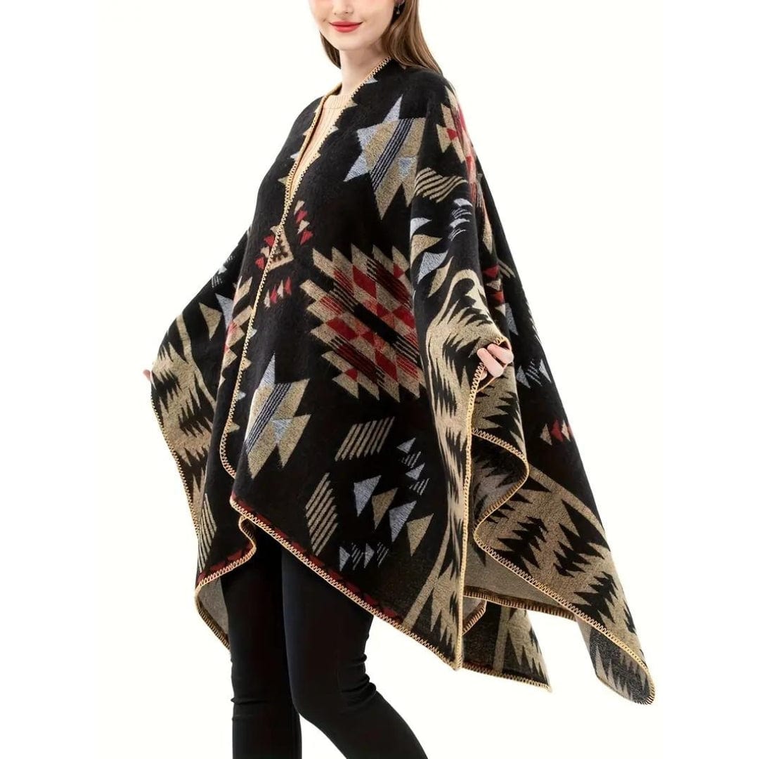 Aztec Rug Poncho Aztec Print Poncho
