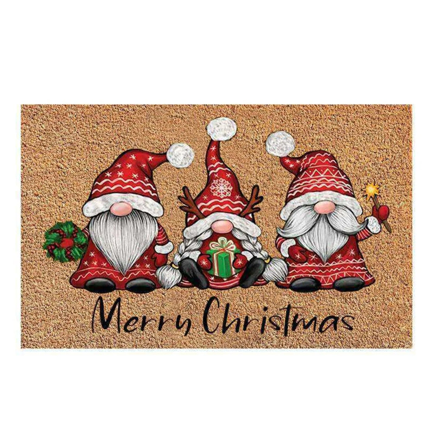 wickedafstore B Christmas Gnome Doormat