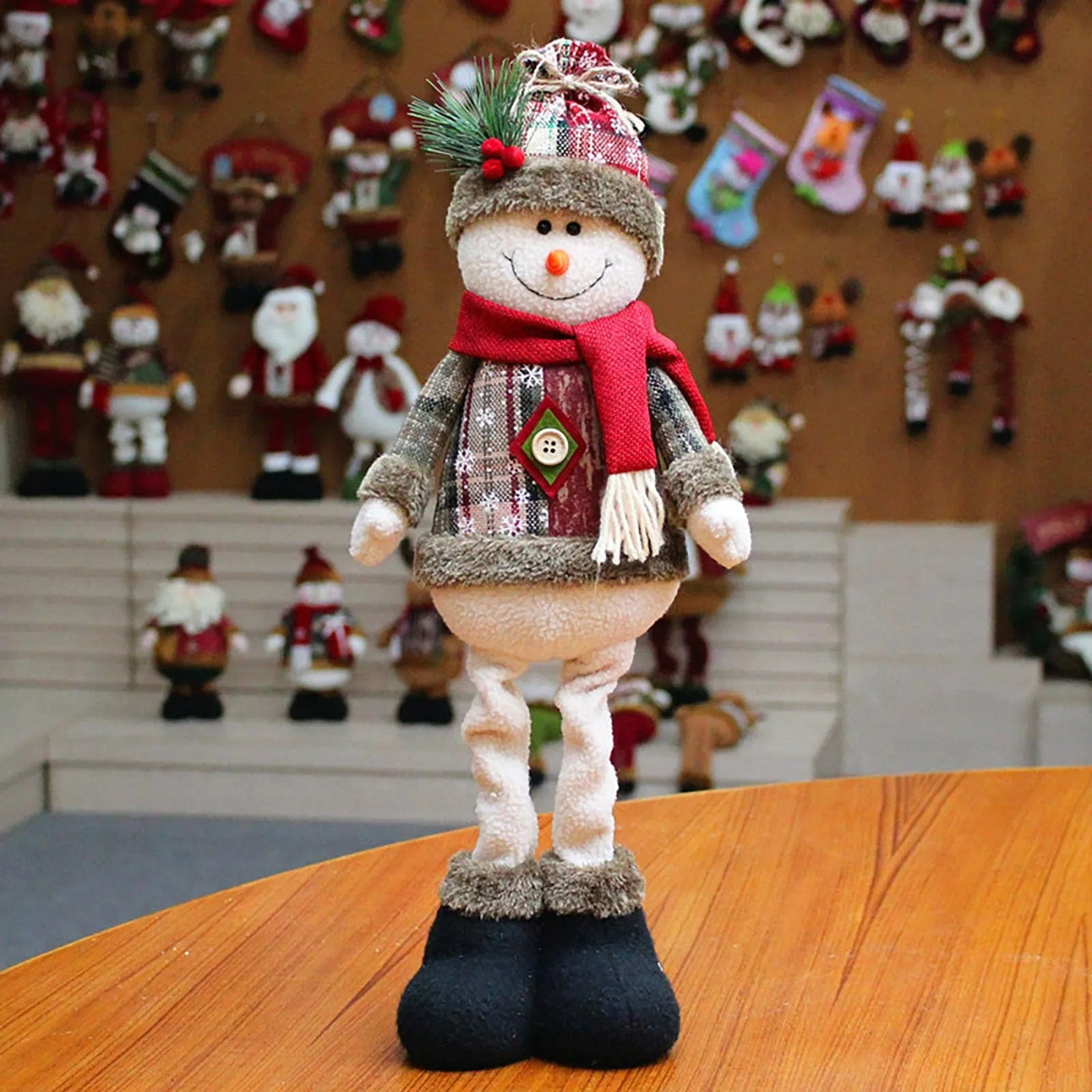 wickedafstore B Santa, Snowman, and Reindeer Figurines