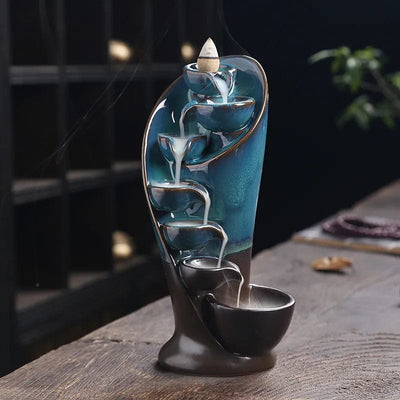 wickedafstore Blue Shiva Ceramic Incense Holder
