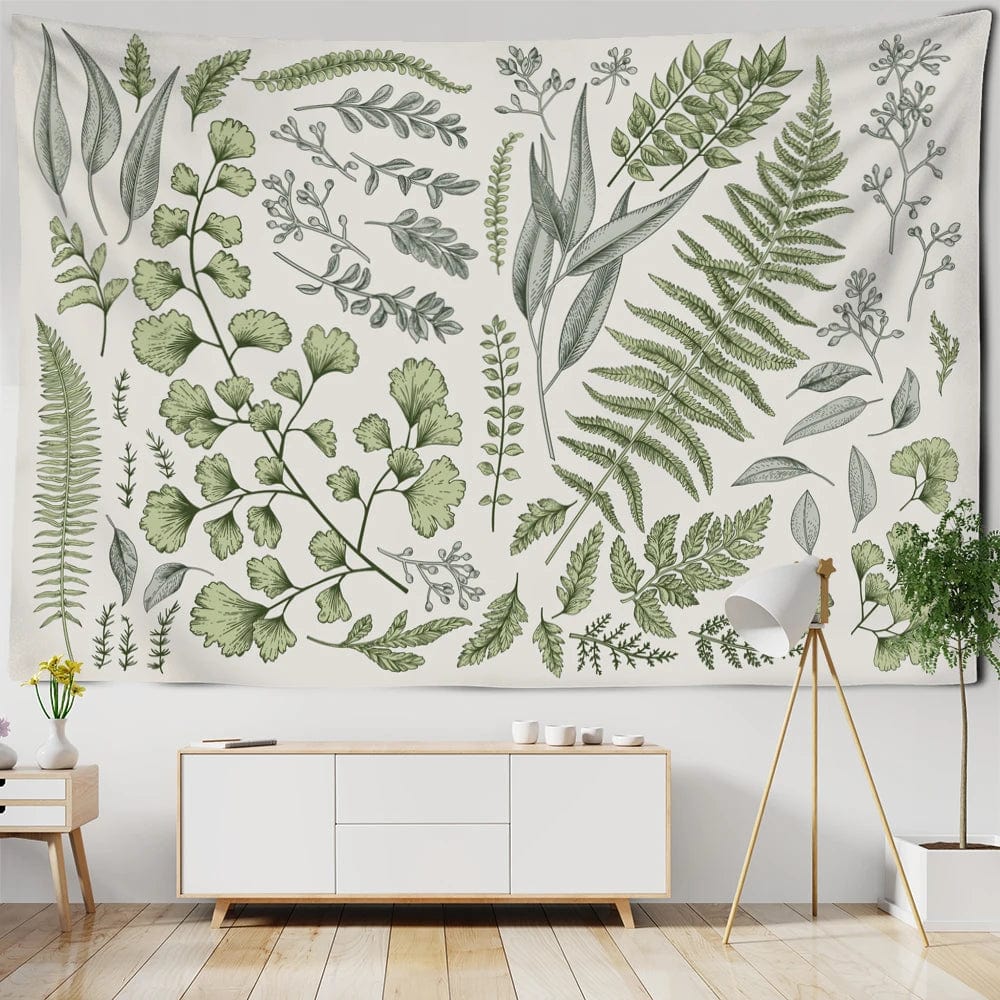 wickedafstore Botanical Print Tapestry