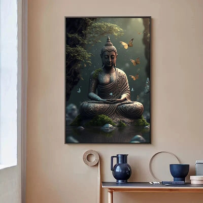 wickedafstore Buddha In Nature Canvas
