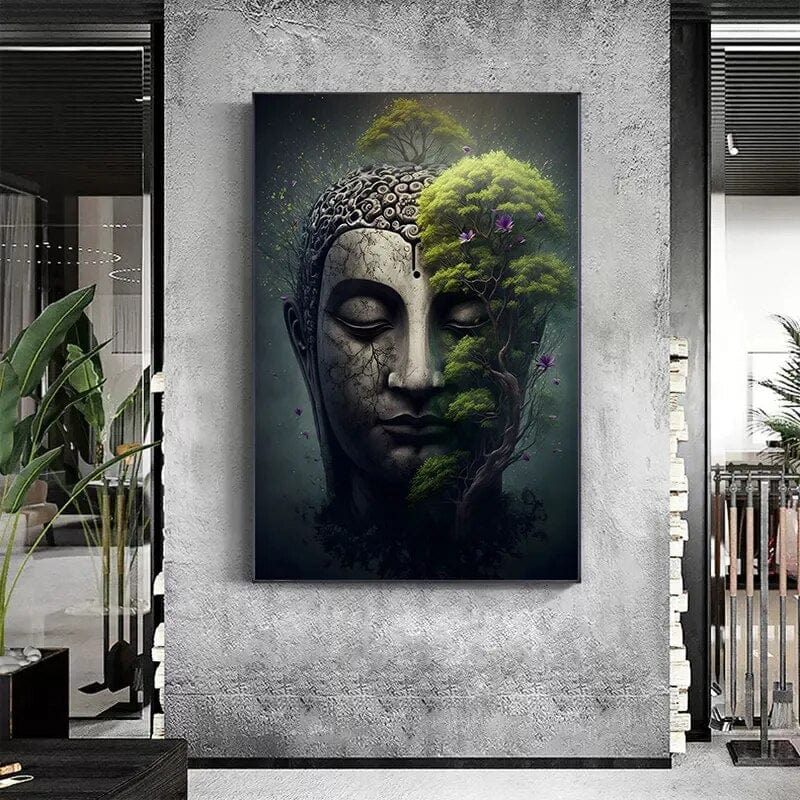 wickedafstore Buddha In Nature Canvas