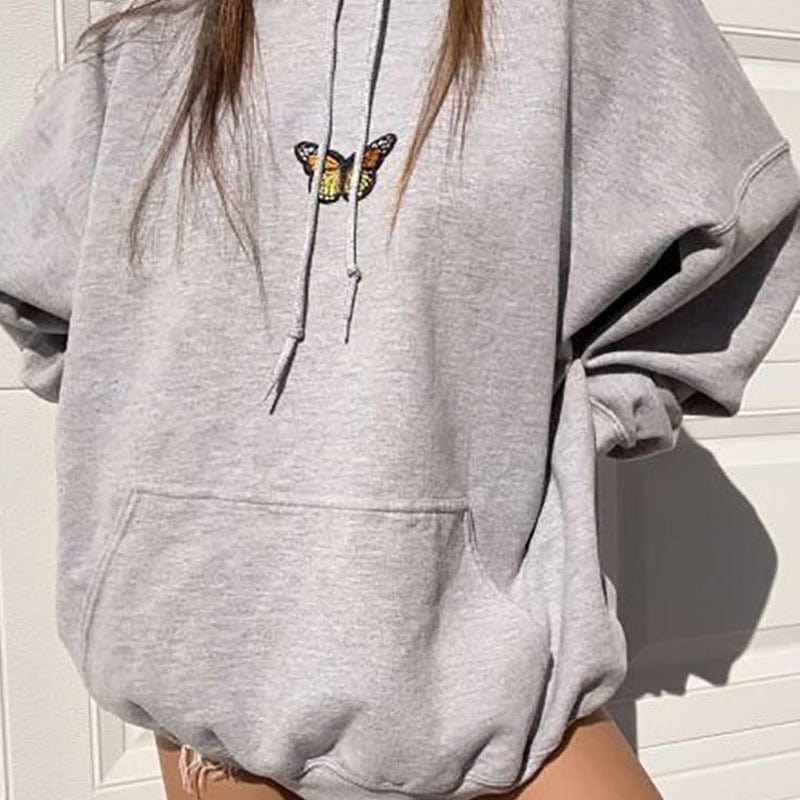 wickedafstore Butterfly Print Hoodie