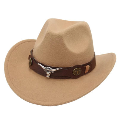 wickedafstore camel ZongNT / M(56-58cm Adult) Western Style Cowboy Hat