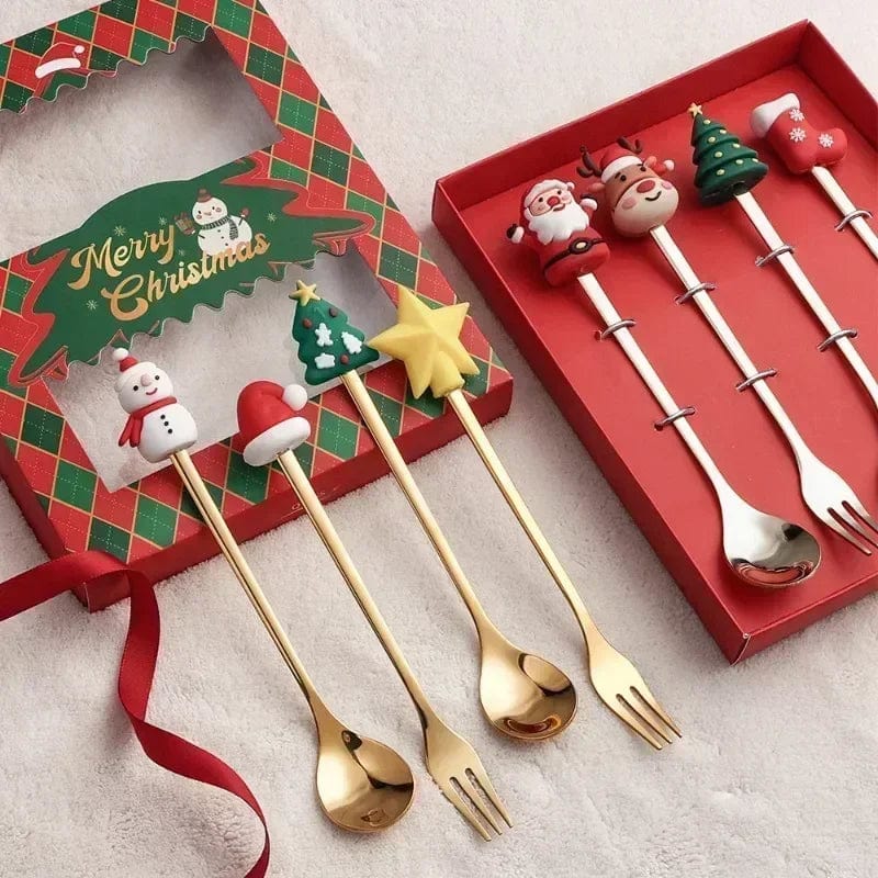 wickedafstore Christmas Spoon & Fork Gift Set