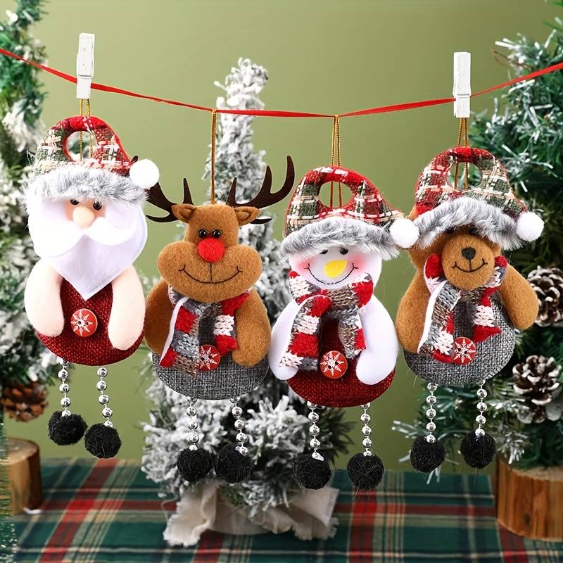 wickedafstore Christmas Tree Ornaments Set of 4