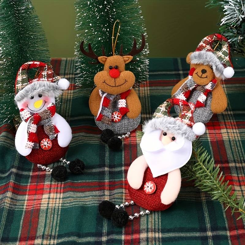wickedafstore Christmas Tree Ornaments Set of 4