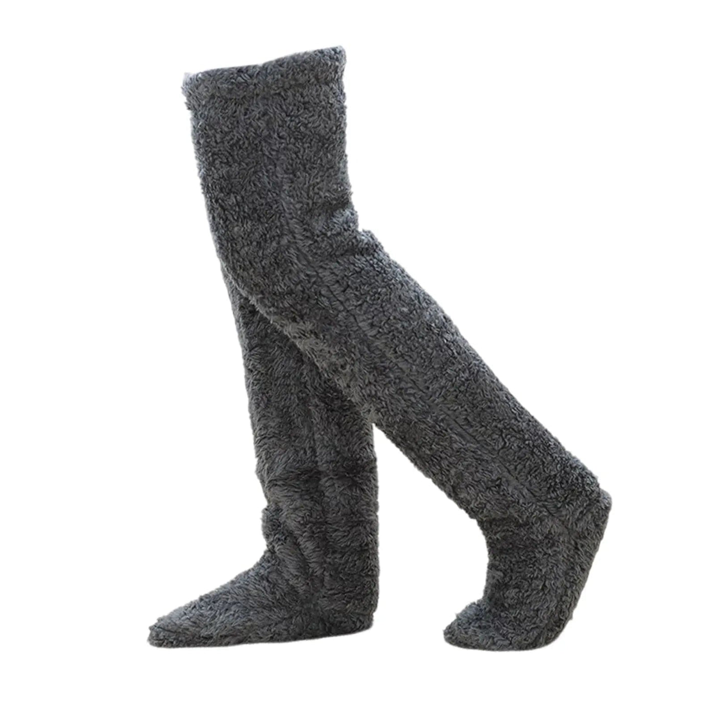 wickedafstore Dark Gray / One Size Fluffy Coral Fleece Women's Long Socks  Warm Plush Socks for Women Winter Soft Indoor Floor Towel Socks New Year Gift Christmas