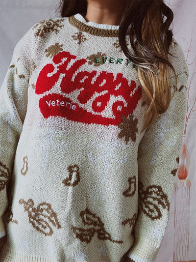 wickedafstore Everyday Happy Christmas Sweater