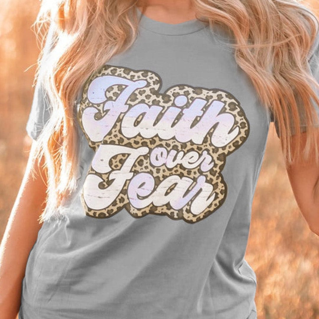 wickedafstore Faith Over Fear Graphic Tee