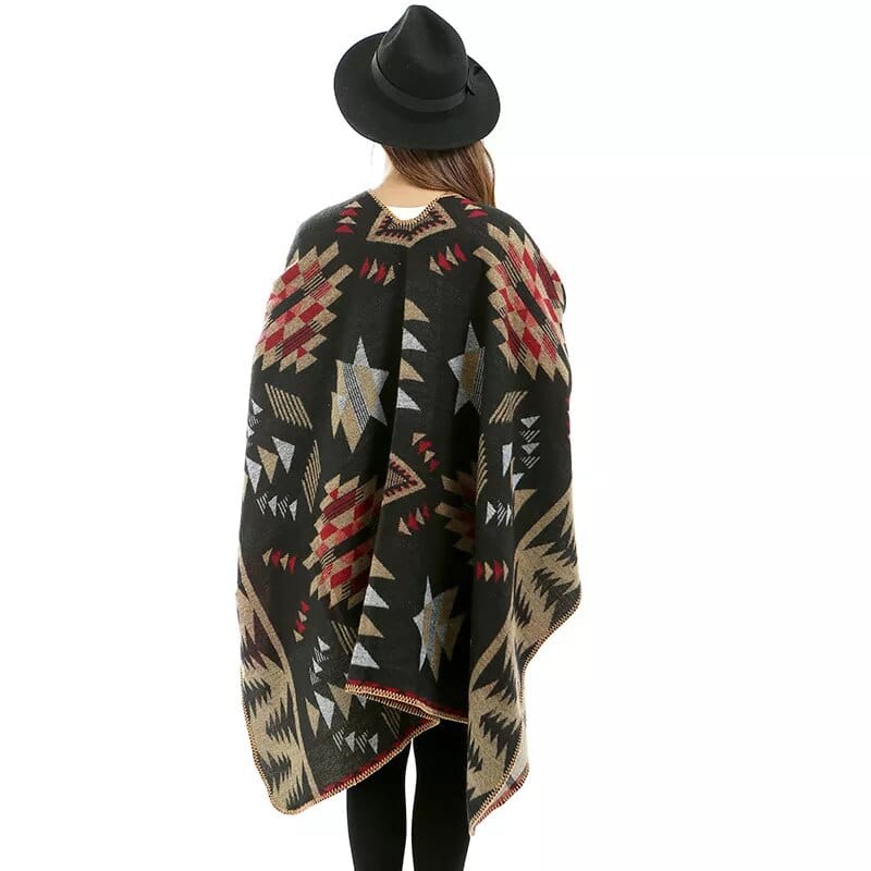 Aztec Rug Poncho Aztec Print Poncho
