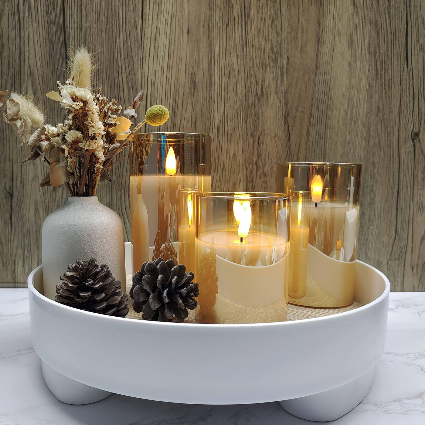 wickedafstore Flameless Candles Set of 3