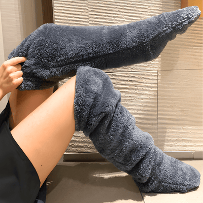 wickedafstore Fluffy Coral Fleece Women's Long Socks  Warm Plush Socks for Women Winter Soft Indoor Floor Towel Socks New Year Gift Christmas