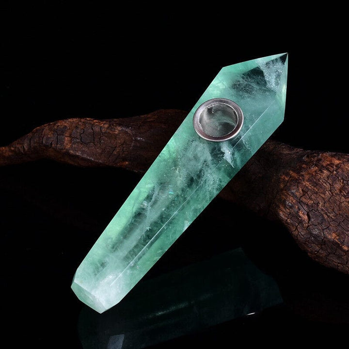 Green Fluorite Crystal Smoking Pipe Tobacco Pipe Gemstone smoking online Pipe ritual pipe