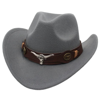 wickedafstore grey ZongNT / M(56-58cm Adult) Western Style Cowboy Hat