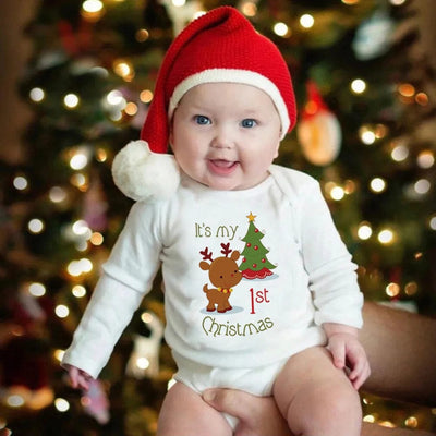 wickedafstore My First Christmas Baby Onesie