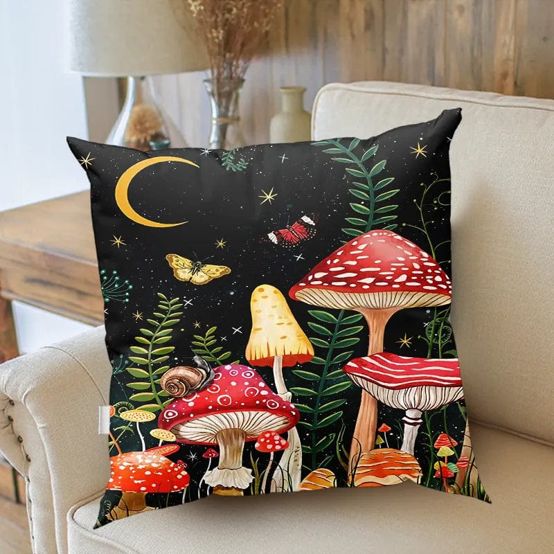 wickedafstore Mystic Mushrooms Cushion Cover