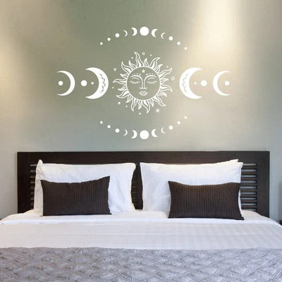 wickedafstore Mystical Sun and Moon Wall Stickers
