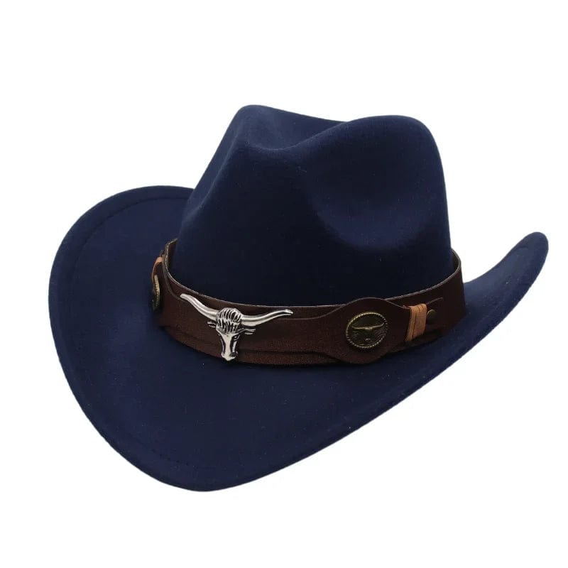 wickedafstore navy ZongNT / M(56-58cm Adult) Western Style Cowboy Hat