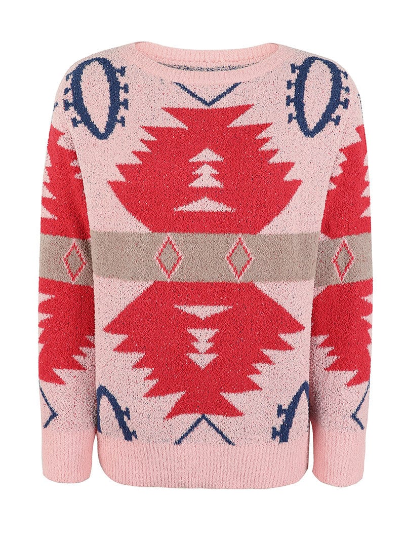 wickedafstore Niamh Aztec Pattern Sweater