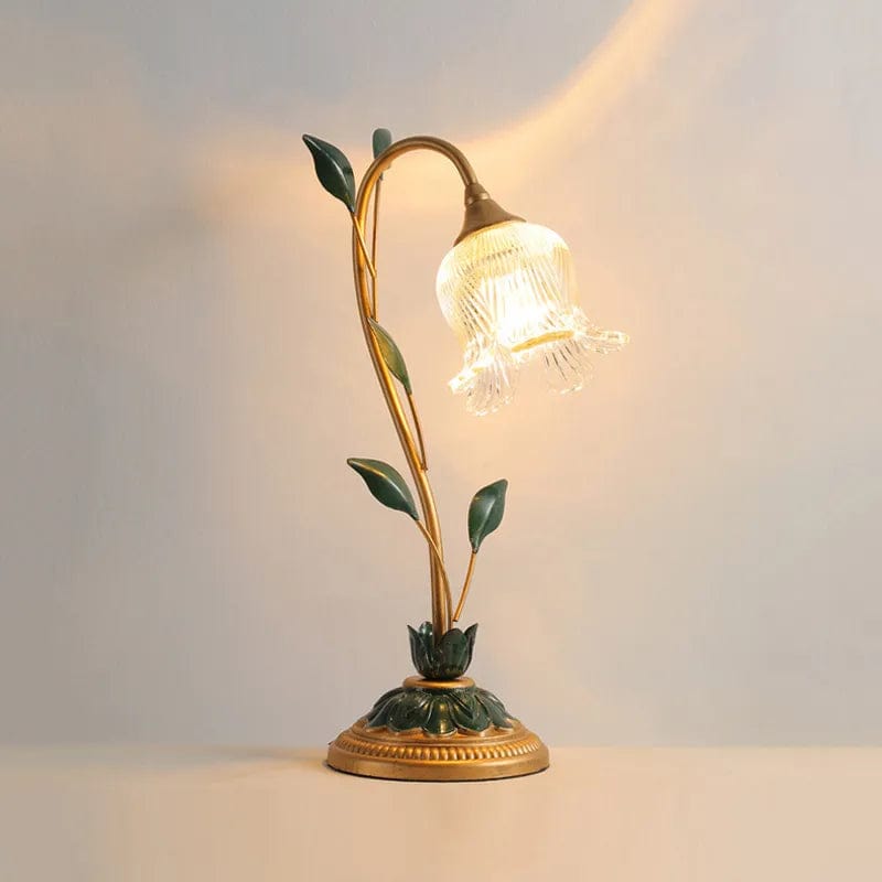 wickedafstore One Head H45CM / No Bulb Vintage Rose Flower Table Lamp