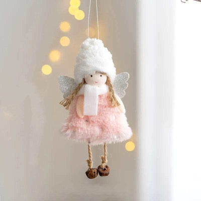 wickedafstore Pink Plush Angel Christmas Tree Decoration