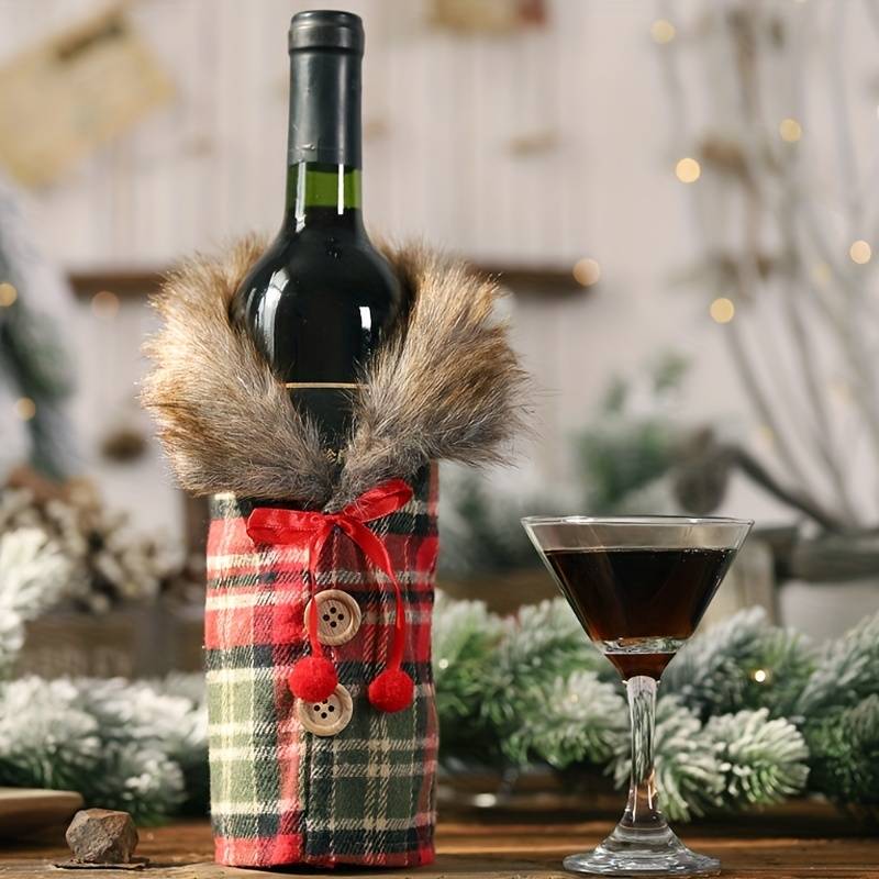 wickedafstore Red Christmas Wine Bottle Decoration