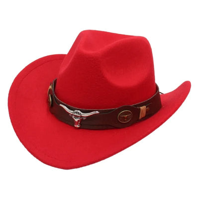 wickedafstore red ZongNT / M(56-58cm Adult) Western Style Cowboy Hat