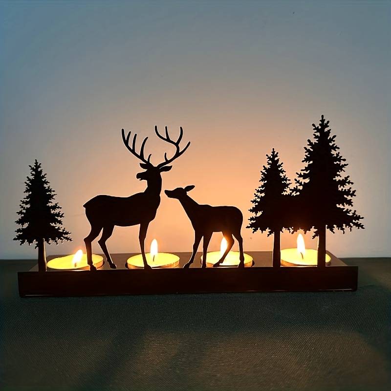 wickedafstore Reindeer Tealight Candle Holder