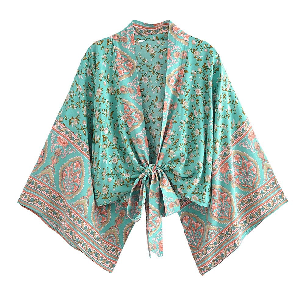 wickedafstore S Lavinia Boho Cropped Kimono