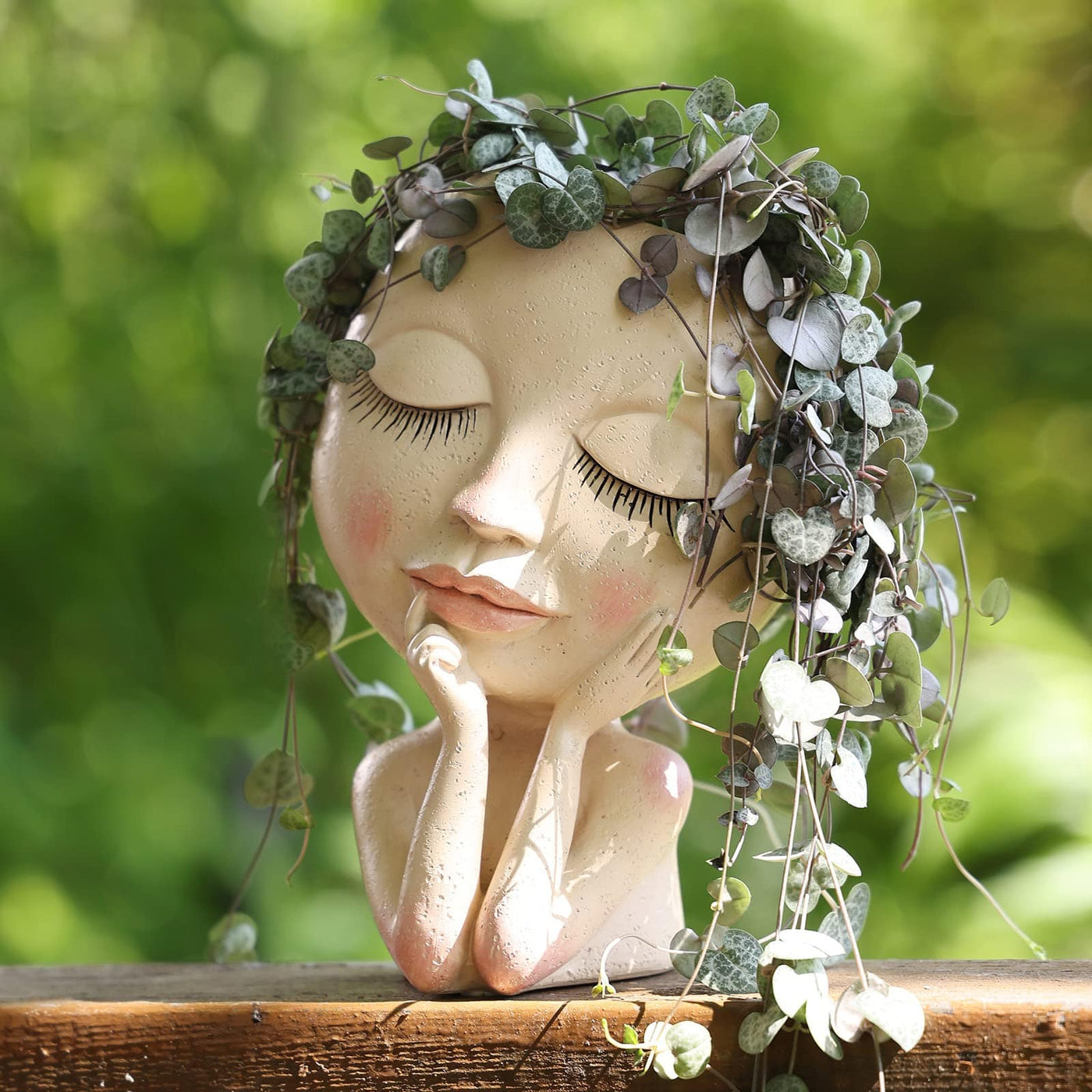 wickedafstore Thoughtful Lady Planter