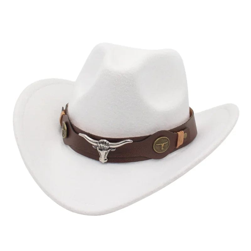 wickedafstore white ZongNT / M(56-58cm Adult) Western Style Cowboy Hat